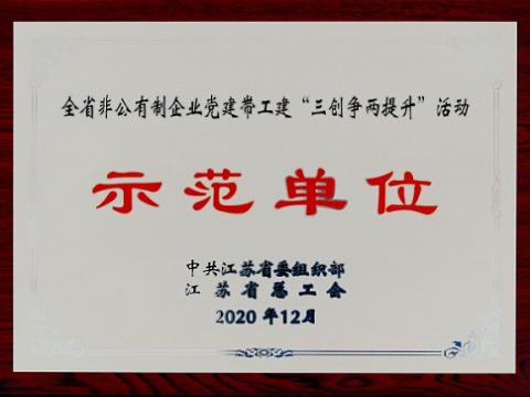 PP电子集团荣获全省非公有制企业党建带工建 “三创争两提升”活动示范单位
